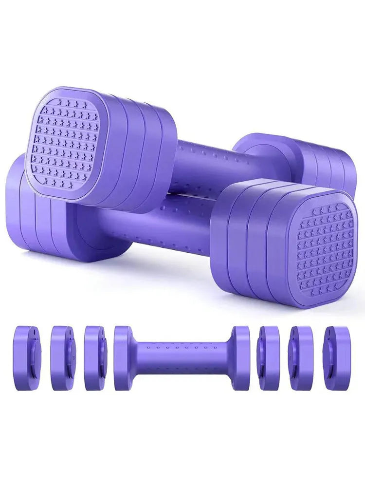 Detachable pink dumbbell set for women's fitness with 5lb weight specification