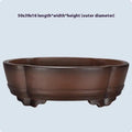 A simple classical-style purple clay bonsai pot for tabletop or floor plant display.