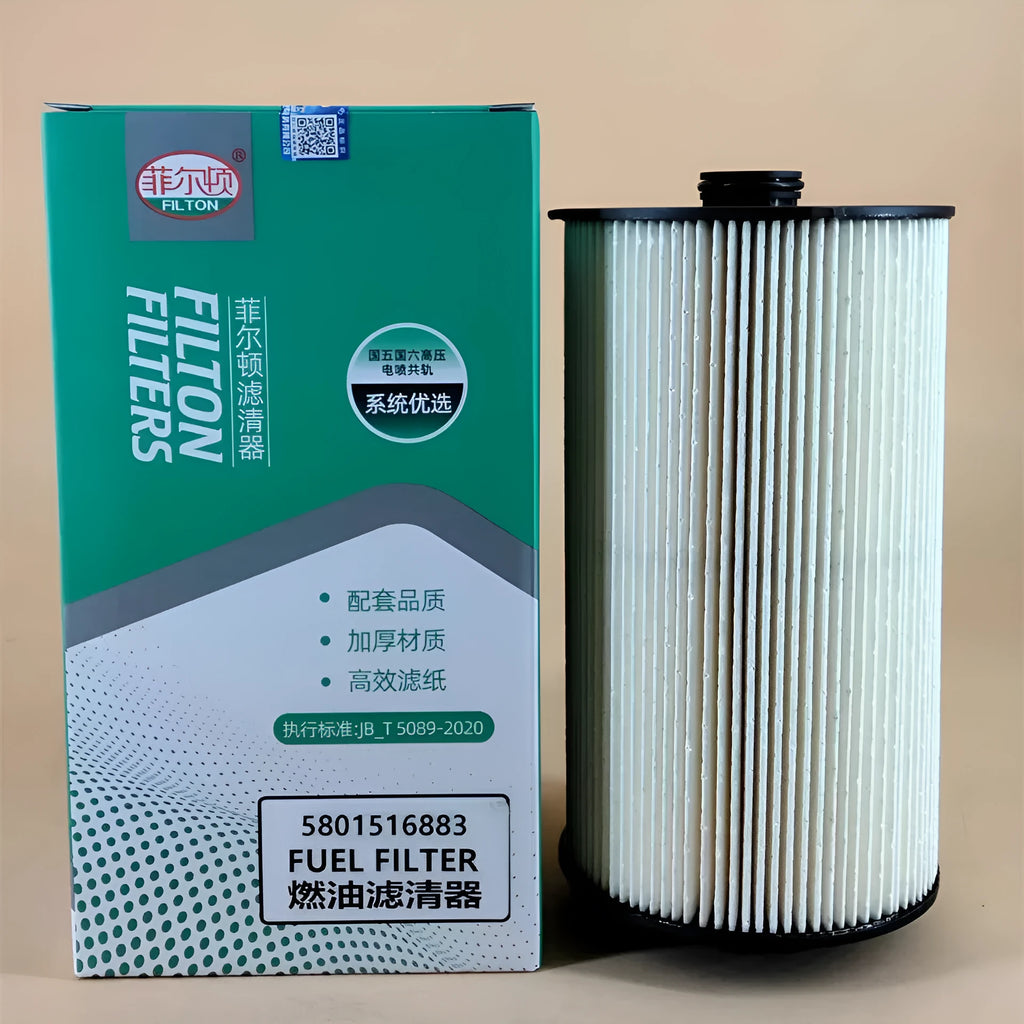 Iveco 5801516883 fuel filter replacement part with folding element.
