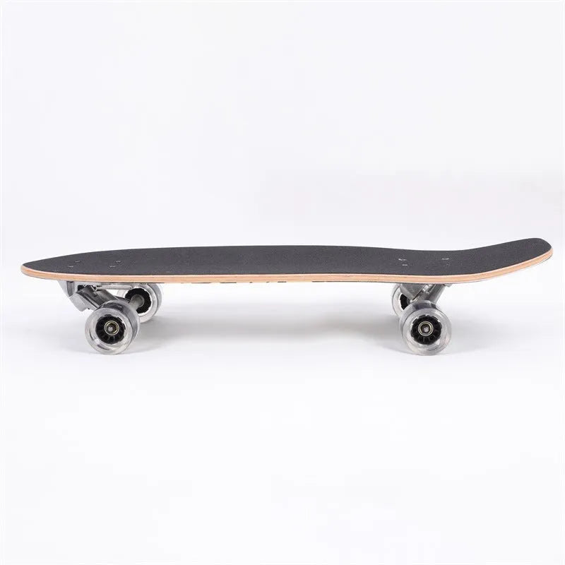 White maple wooden street scooter with 31-inch deck for urban riding