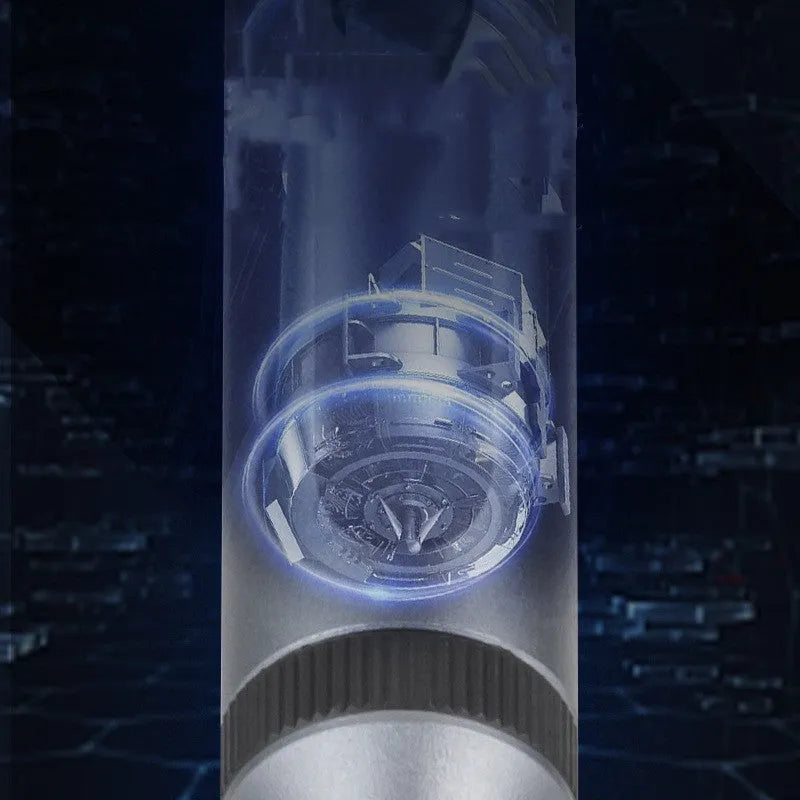 Aluminium electric screwdriver showing compact 134.5mm design with torque control settings