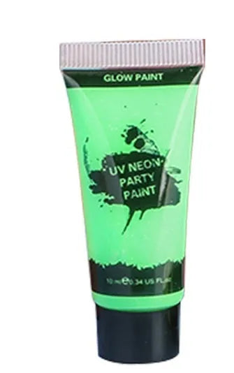 Hose 25ml neon face paint tubes in red, yellow, green, purple, orange, and pink colours
