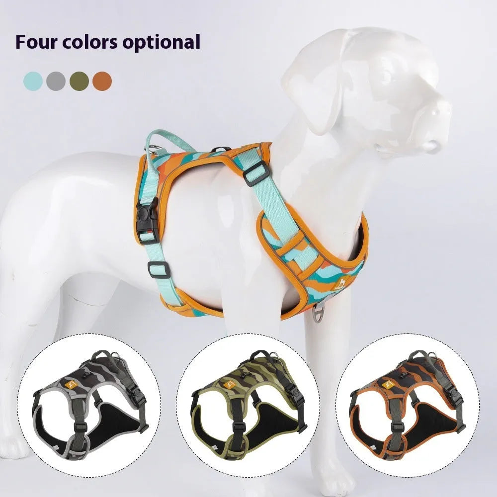 Reflective dog commuter holding rope in Oxford cloth with hand control section