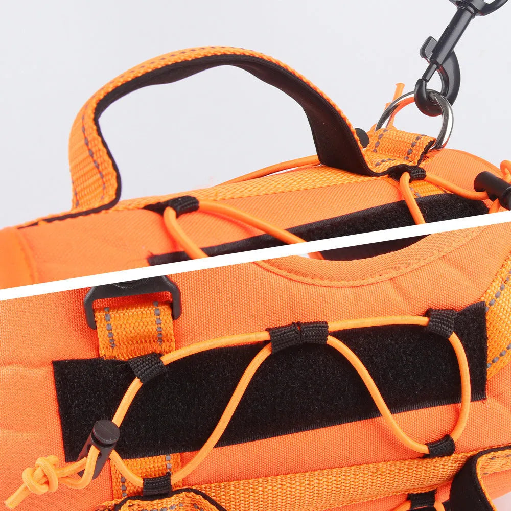 Reflective dog vest harness with hand holding rope in multiple colour options