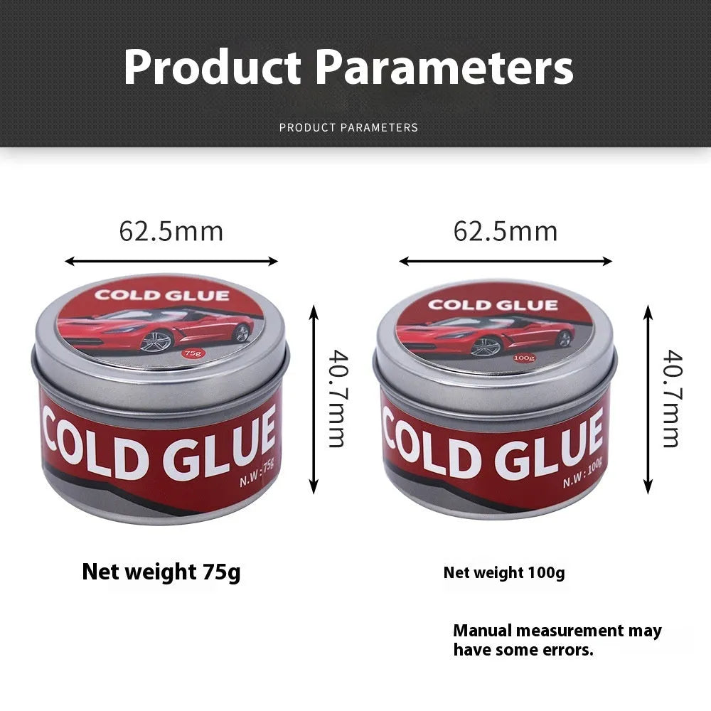 Cold glue tube for car dent repair in 75g or 100g size options