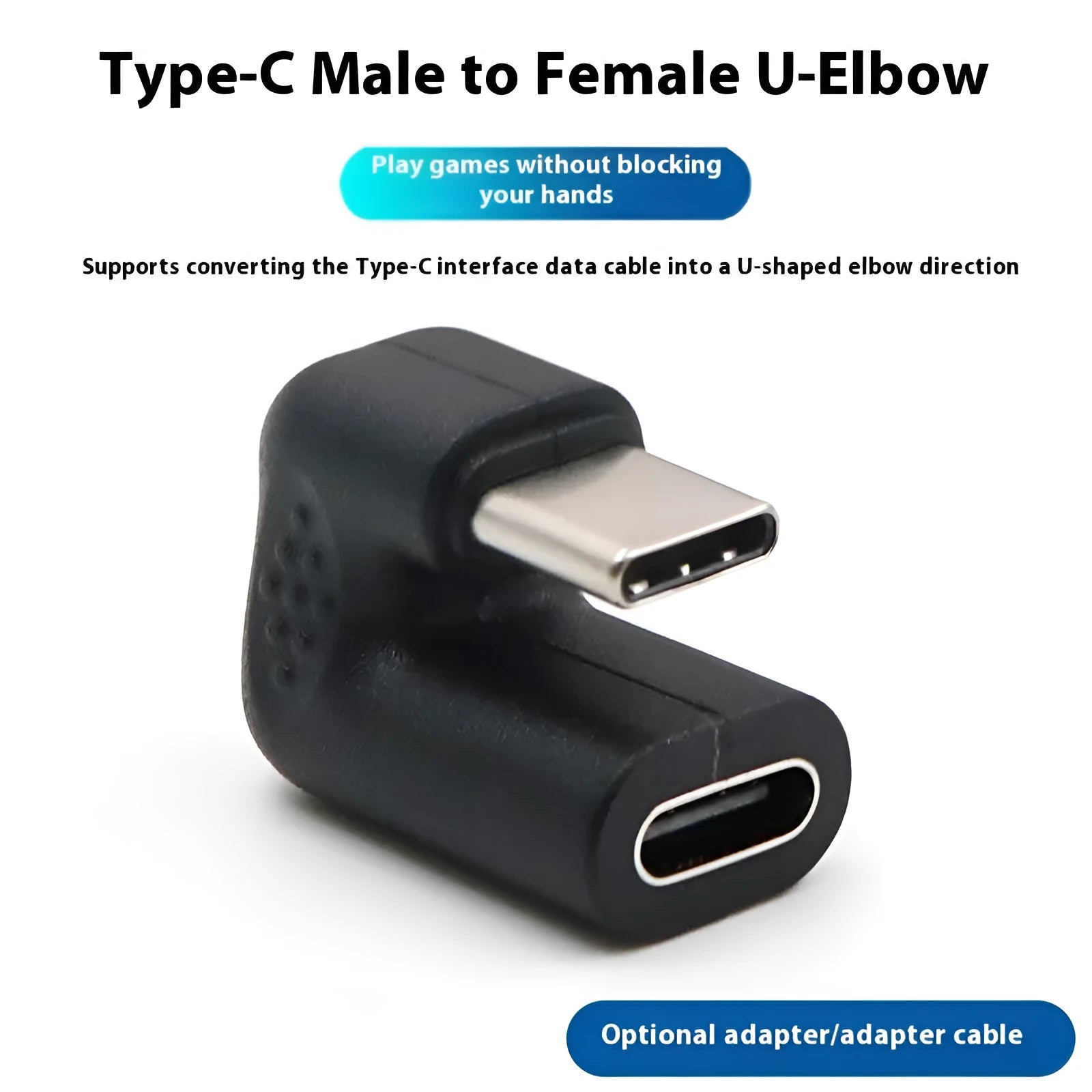 Plastic USB male to female extension cable adapter with U-bend design