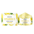 100g pot of Lemon Exfoliating Scrub with walnut shell powder and vitamin C for facial cleansing.