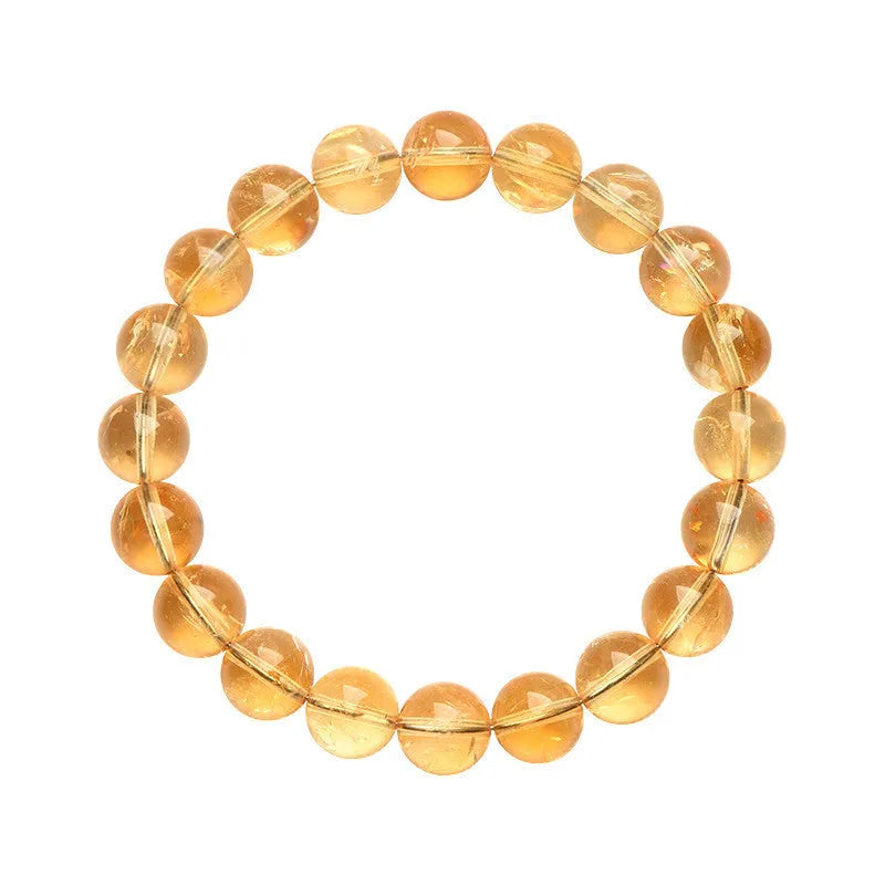 Natural yellow citrine bracelet with Asestelle beads in Brazilian yellow or violent yellow colour options.