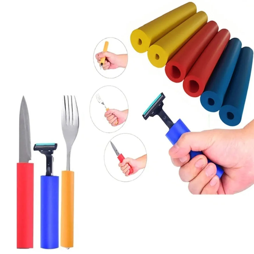 Rubber grip hose pieces for tableware handles in 10mm and 18mm sizes