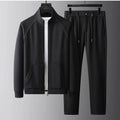 Men's stand collar casual sports suit in polyvinyl alcohol fibre with slim fit styling and long sleeves