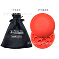 Orange natural rubber golf training mat for swing practice and centre of gravity control
