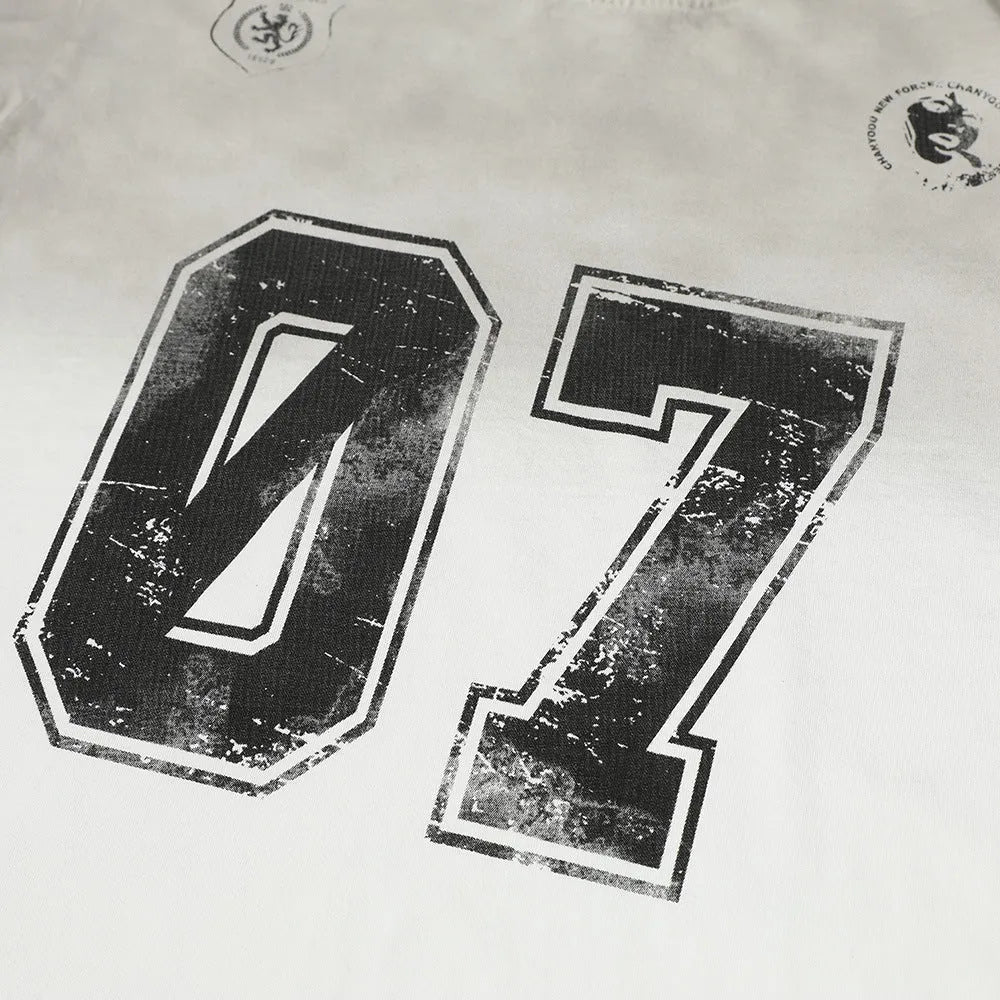 Men's black pure cotton short-sleeved T-shirt with a printed graphic on the front.
