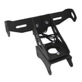 Black aluminium alloy Honda motorcycle rear licence plate bracket with short tail fixed mount design