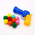 Plush ball launcher pet toy with soft yarn balls for cats and dogs