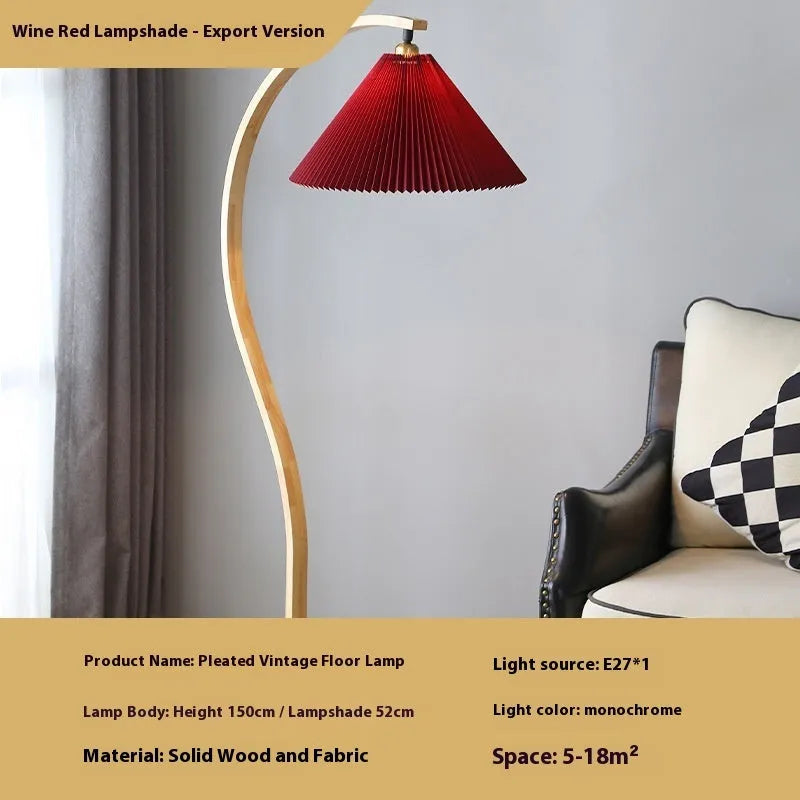 Retro vertical table lamp with three-colour variable light in log white lampshade