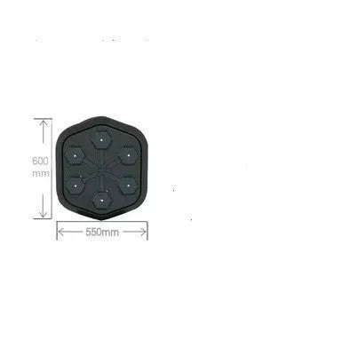 Black smart boxing machine with Bluetooth connection and velcro targets, includes boxing gloves