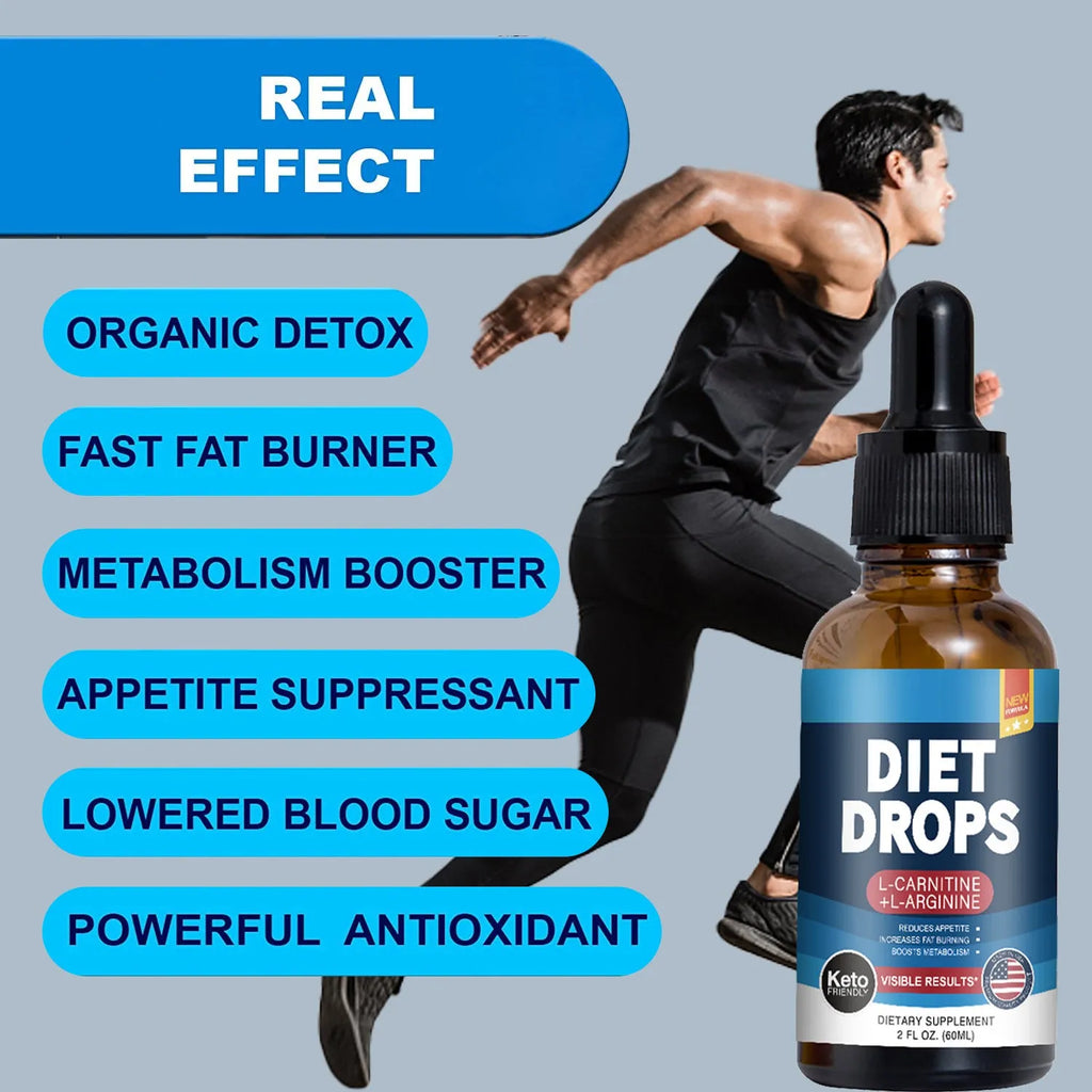 60ml ketone drops supplement bottle with dropper for weight management