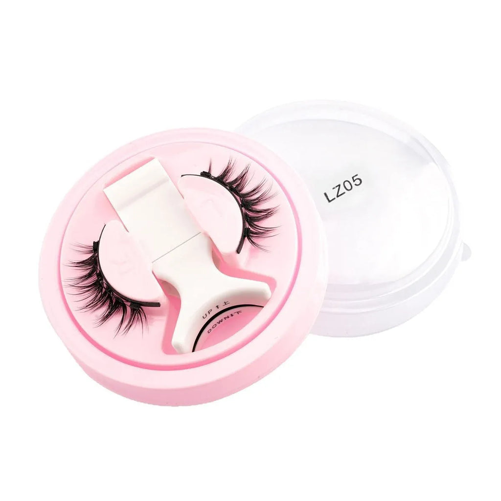Reusable glue-free waterproof false eyelashes in natural thick style