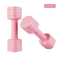 Detachable pink dumbbell set for women's fitness with 5lb weight specification