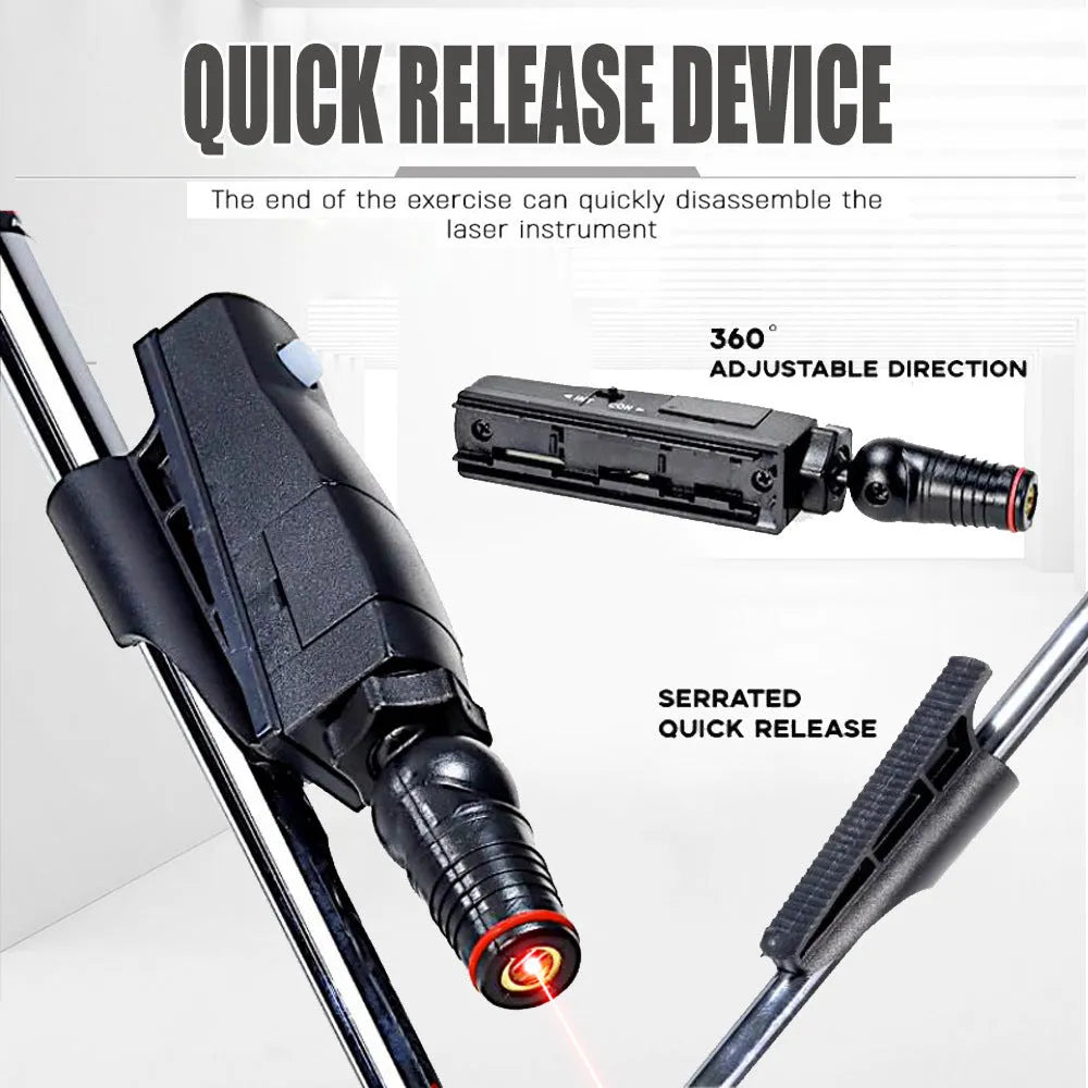 Black golf laser aiming sight instrument for putting practice alignment training