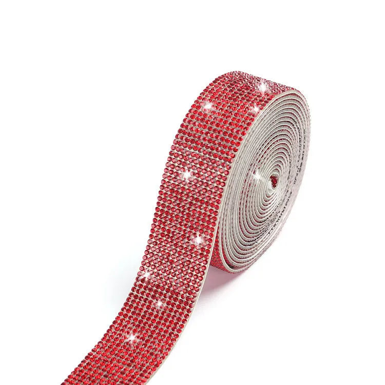 Self-adhesive glass water drill strip for decorating clothing and shoes in white and AB colours