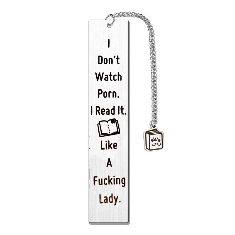 Stainless steel metal bookmark with tassel detail measuring 13cm by 2.6cm in gift box