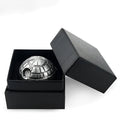 Three-layer zinc alloy and aluminium manual hand grinder 50mm silver grey
