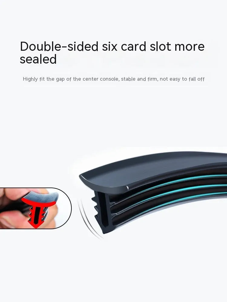 Outlander dashboard soundproof seal strip with integrated card slots, 1.6 metre silicone construction