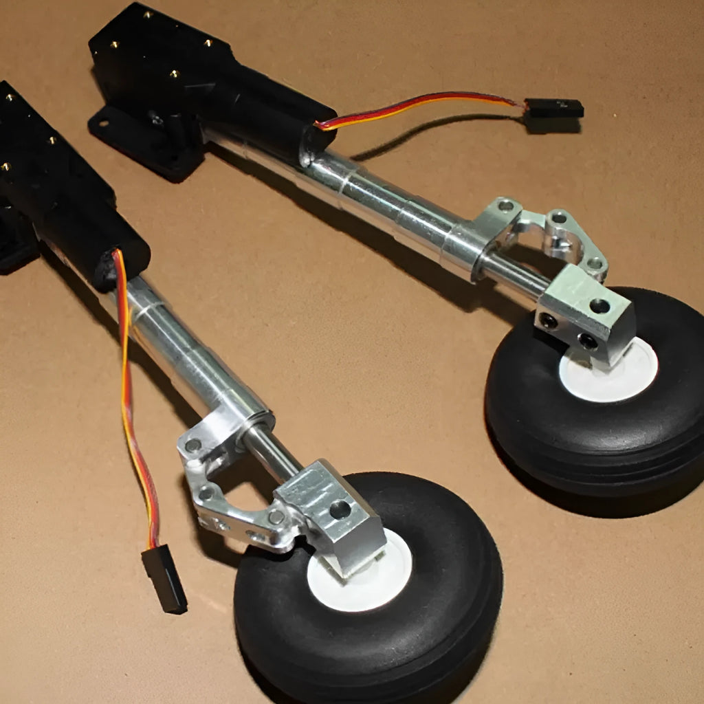 Alloy retractable landing gear body with wheels for 80mm to 180mm RC electric aircraft models