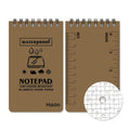 Waterproof spiral-bound notepad with polypropylene cover and stone paper pages in camouflage design