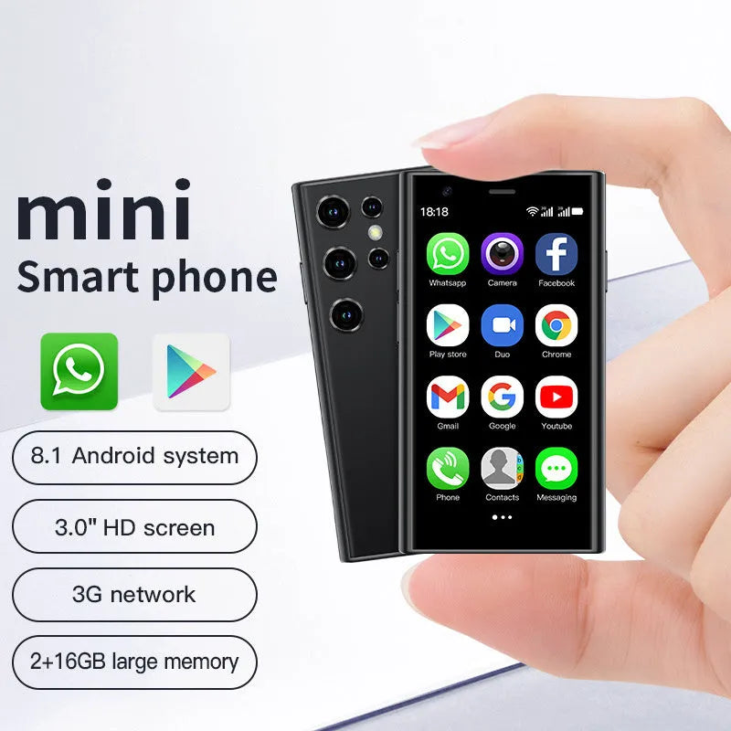 S23PRO XS15 mini Android smartphone in black green pink purple colours with 30cm screen