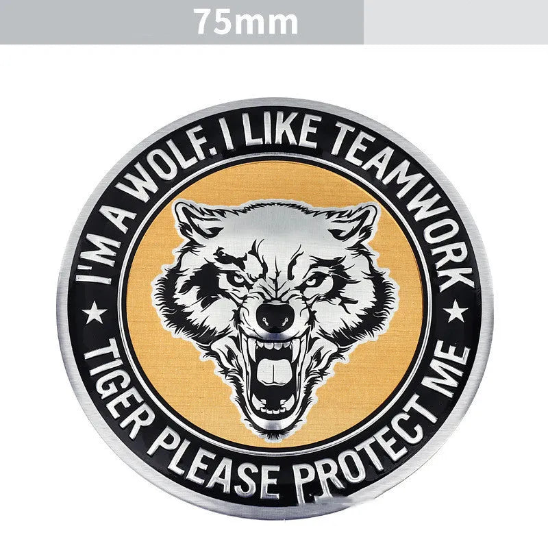 Aluminium car body labelling with animal motif designs for vehicle appearance modification