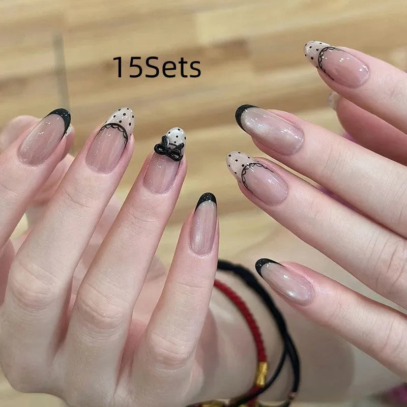 Set of random colour fake nails for home application