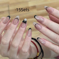 Set of random colour fake nails for home application
