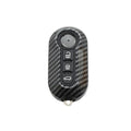 Carbon fibre design ABS key case for Fiat 500 Boyue Ottimo Viaggio in black, red, dark blue