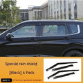 23 New Outlander black warrior style window deflectors 6-piece set installed on vehicle