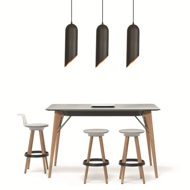 Retro style iron art chandelier pendant light in matte black finish