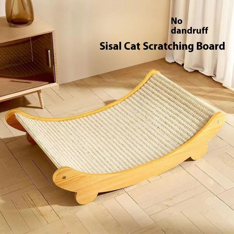 Sisal cat scratch board with sisal blanket surface in pastoral style design