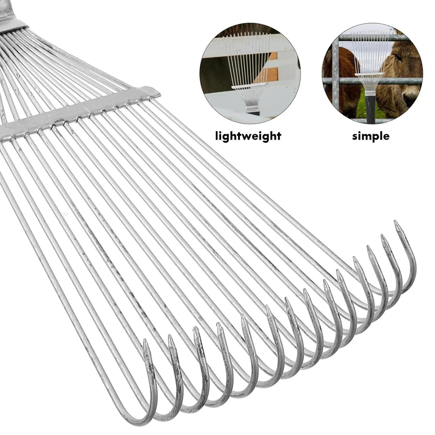 33cm long stainless steel dematting brush rake comb for grooming horses dogs and cattle