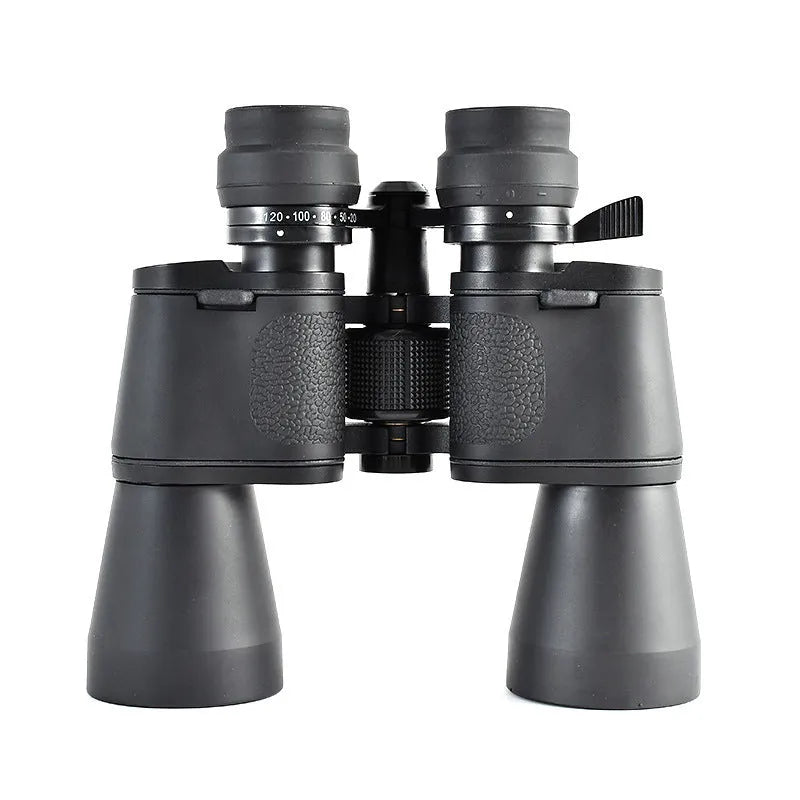 Outdoor binocular telescope with 100mm lenses and continuous 20-120x zoom magnification
