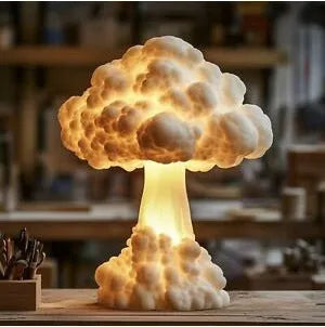 Atomic explosion mushroom cloud shaped USB table lamp with modern art decorative design