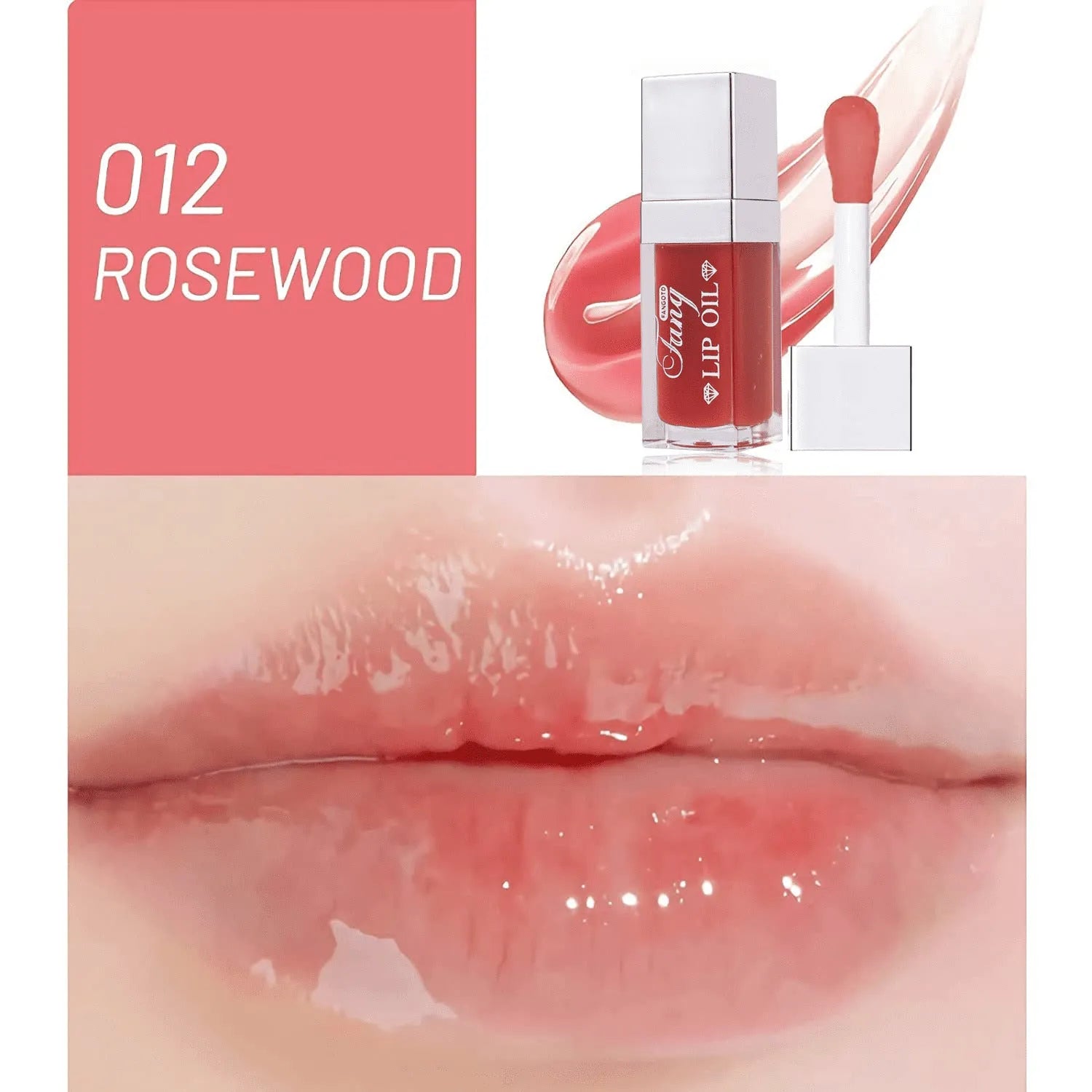 Bright Lip Gloss Mint Lipstick in five colour shades with included lip essence oil.