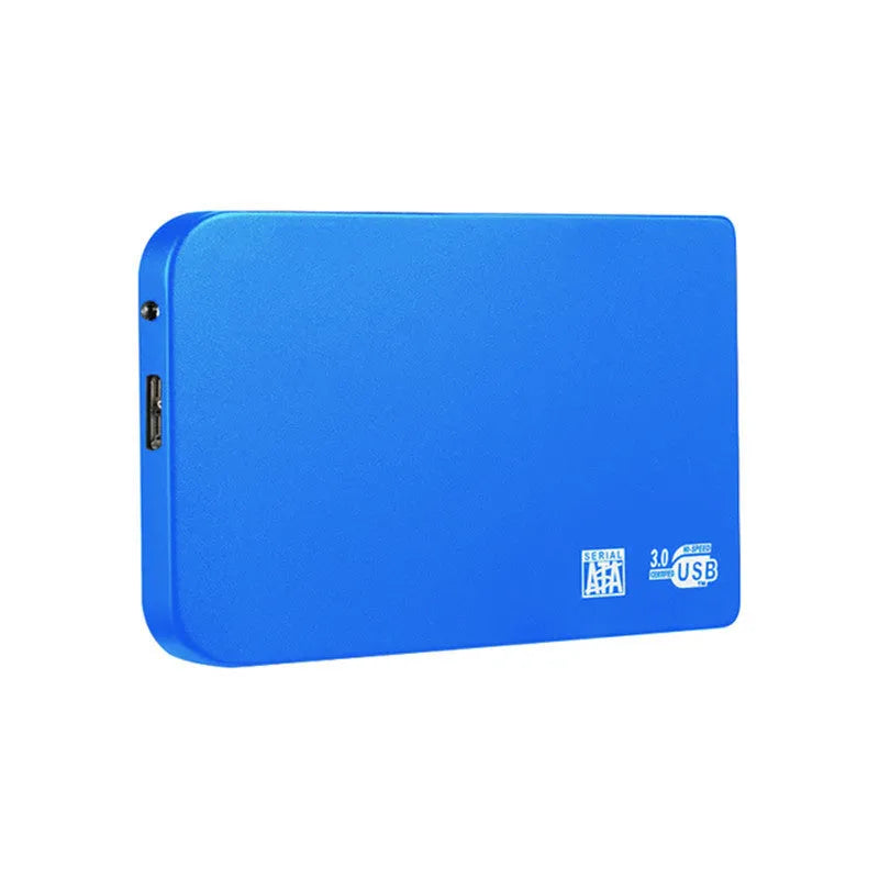 USB 3.0 external solid state drive with metal shell in black, blue, red, or silver colour options
