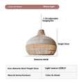 Woven rattan chandelier light fixture with a 60cm diameter in a pastoral Southeast Asian style.