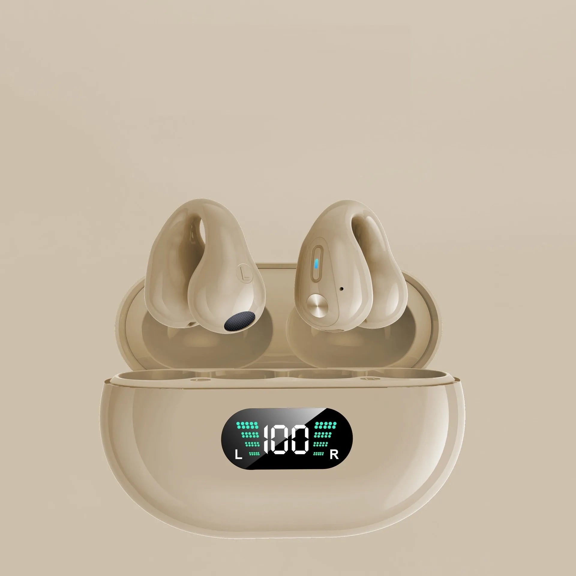 Bone conduction Bluetooth headset clip in ear clip design with bilateral stereo sound