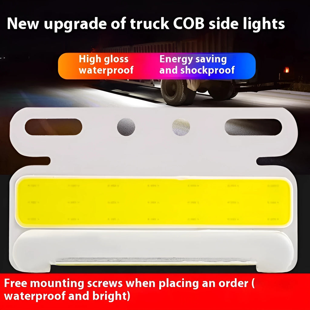Waterproof aluminium alloy truck LED side marker light in red, yellow, green, blue, or white.