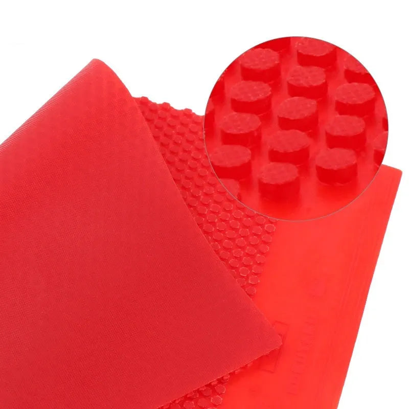 Small particle table tennis rubber sheet in black or red colour