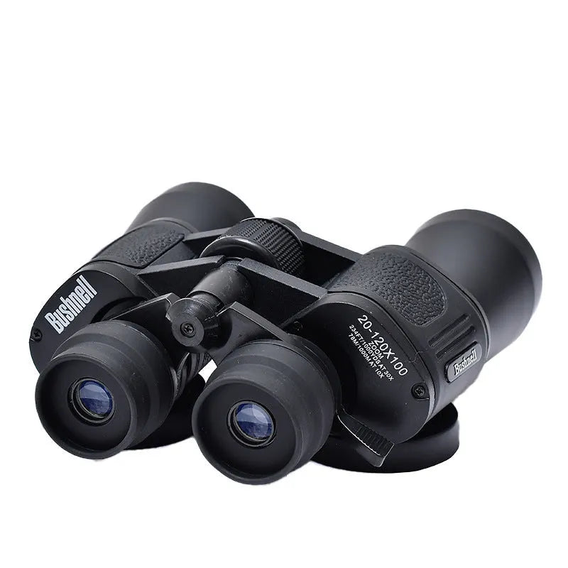 Outdoor binocular telescope with 100mm lenses and continuous 20-120x zoom magnification