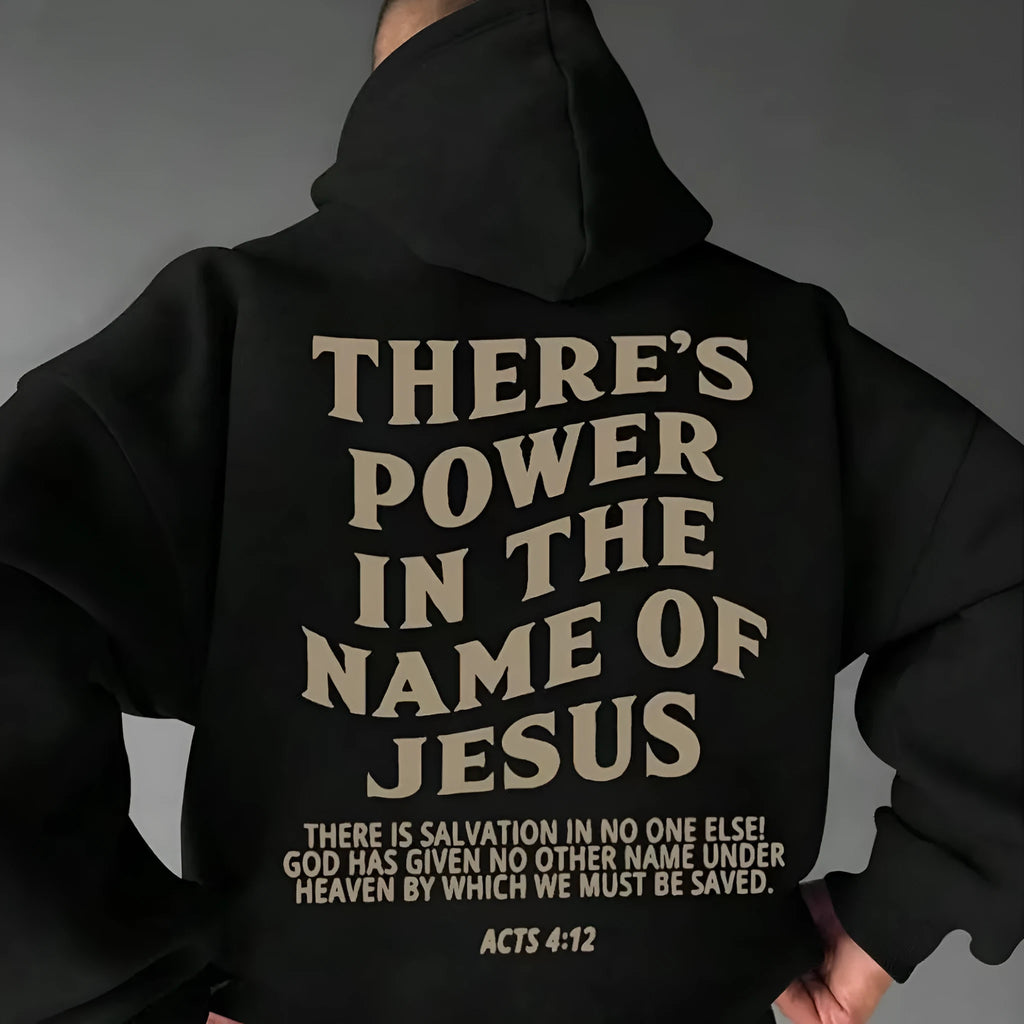 Unisex pullover hoodie with loose fit, long sleeves, and graphic pattern of letters and numbers, polyester fibre fabric