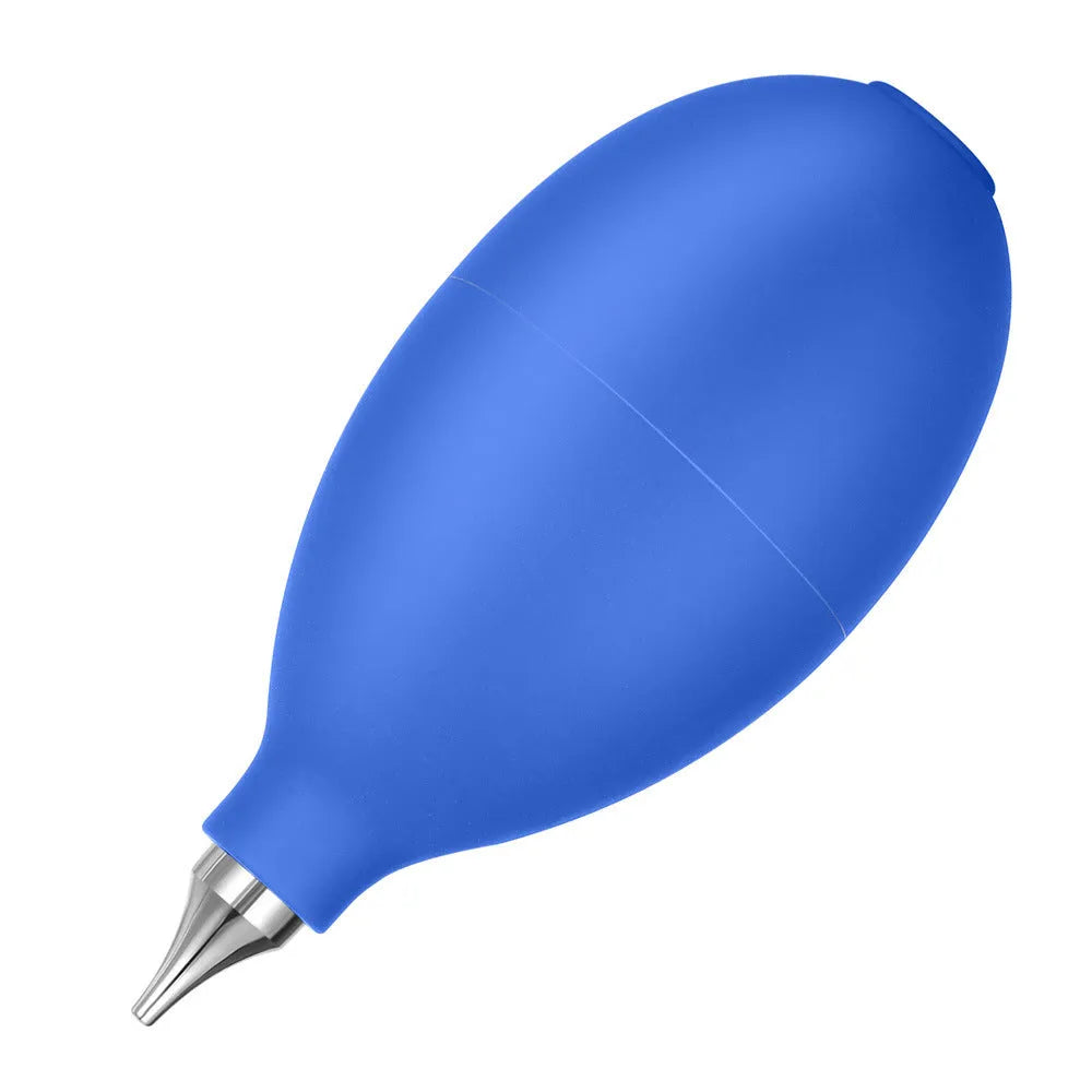 Blue rubber handheld dust blower cleaning tool for cameras and phones